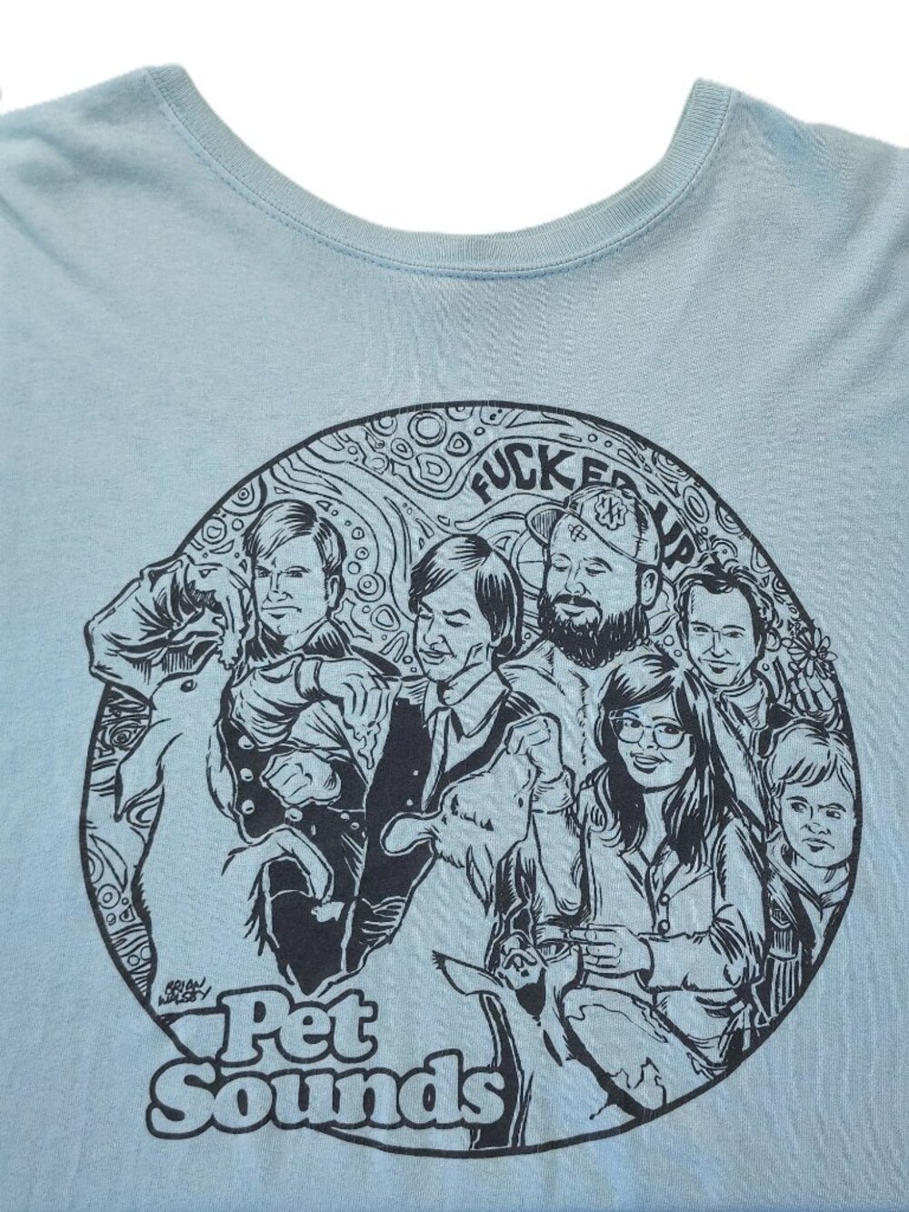 Fucked Up “Pet Sounds” T‑Shirt – XL – Light Blue – Indie Punk Band Tee